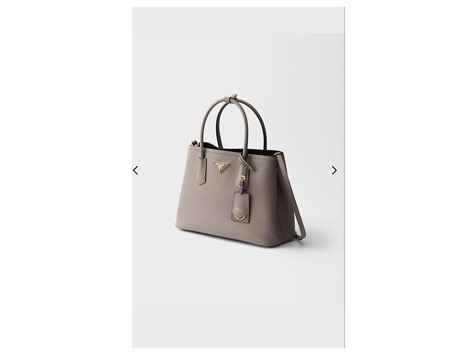Borsa Prada Saffiano Lux Tote Beige - vista 19