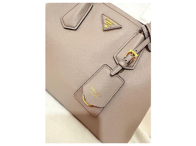 Borsa Prada Saffiano Lux Tote Beige - vista 4