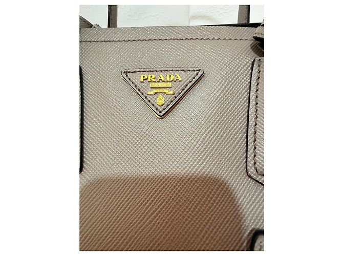 Borsa Prada Saffiano Lux Tote Beige - vista 5