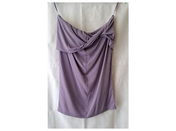 Gucci Top de seda lila drapeado Lavanda - vista 5