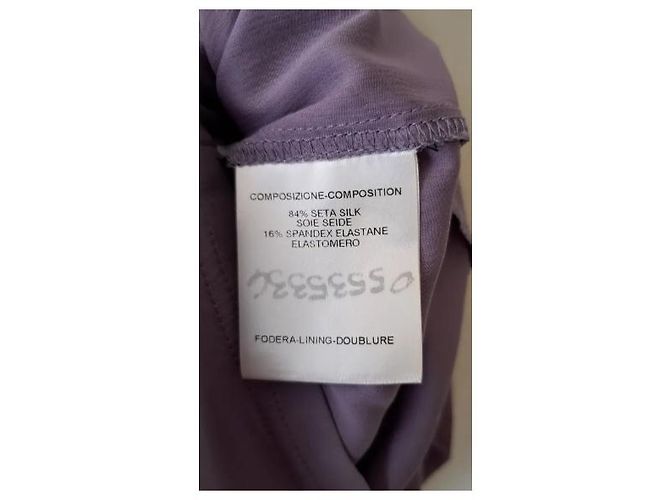 Gucci Top de seda lila drapeado Lavanda - vista 6