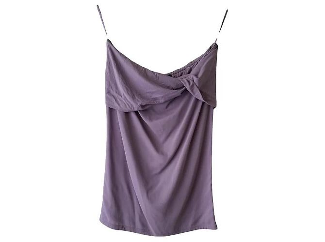 Gucci Top de seda lila drapeado Lavanda - vista 7