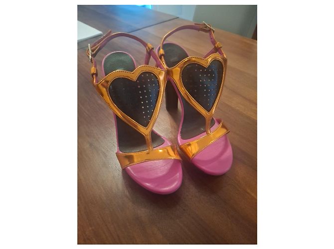 Sandali Albano in pelle con dettaglio cuore Rosa D'oro - vista 2