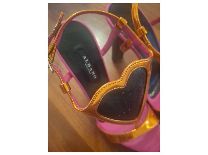 Sandali Albano in pelle con dettaglio cuore Rosa D'oro - vista 4