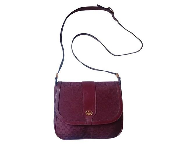 Borsa a tracolla Gucci Monogram GG Bordò - vista 10