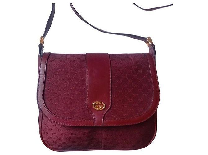 Borsa a tracolla Gucci Monogram GG Bordò - vista 4