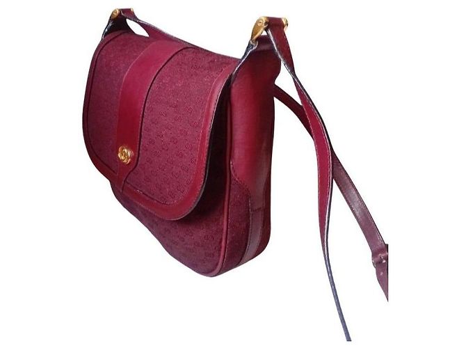 Borsa a tracolla Gucci Monogram GG Bordò - vista 5