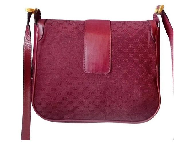 Borsa a tracolla Gucci Monogram GG Bordò - vista 6
