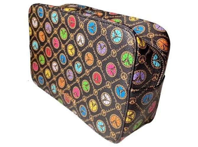Autre Marque Carla Colucci Beauty Case Monogramma Marrone Multicolore - vista 2