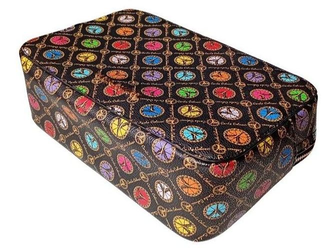 Autre Marque Carla Colucci Beauty Case Monogramma Marrone Multicolore - vista 4