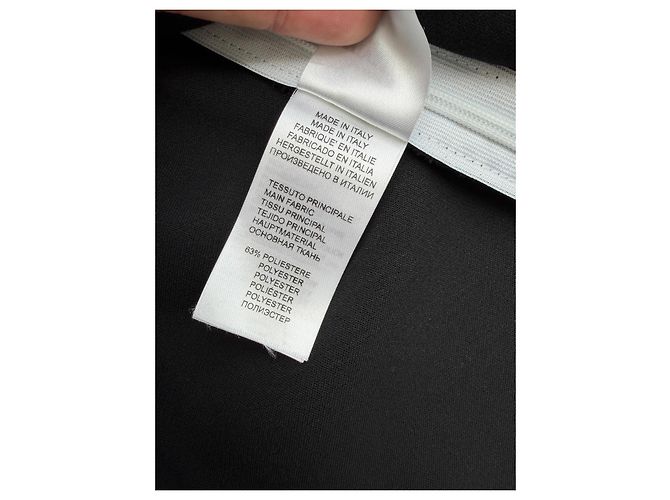 Autre Marque Vivetta Midi-Kleid mit Gesichtsbordüre IT 38 Schwarz Weiß - Ansicht 7