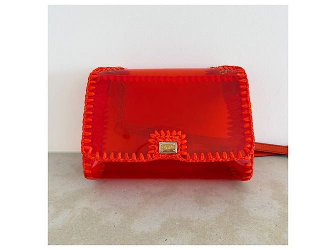 Dolce & Gabbana Bolso de hombro Rafia & PVC Naranja Primavera 2012 - vista 7