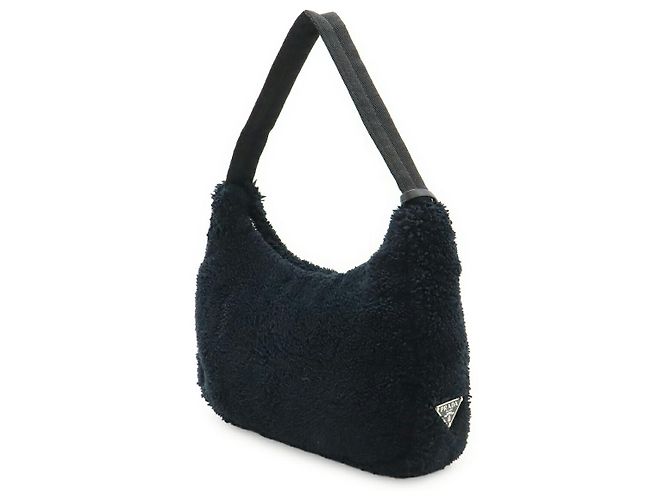 Borsa 2way in spugna Prada Re-Edition 2000 Nero - vista 2