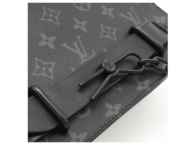 Louis Vuitton Steamer Monogram Eclipse 2way Schultertasche Schwarz Grau - Ansicht 4