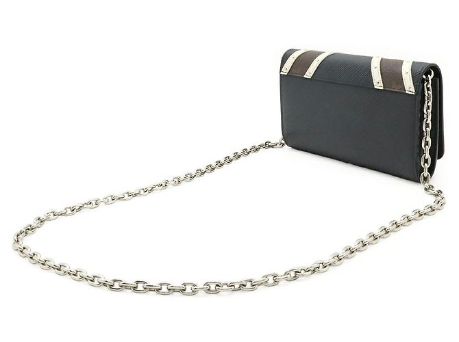 Louis Vuitton Twist Epi Monogram 2way Chain Wallet Nero - vista 2