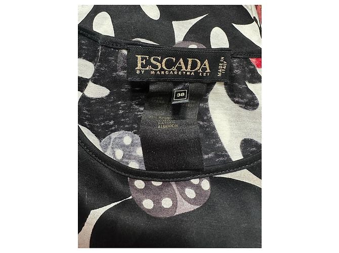 Escada by Margaretha Ley Top con Estampado de Dados Negro Blanco Roja Gris - vista 5