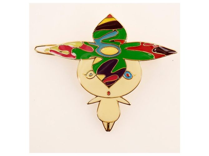 Barrette Louis Vuitton Flower Hatman/Panda/Onion Head D'oro - vista 2