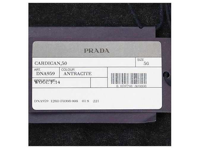 Cárdigan de lana virgen Prada Castaño - vista 10