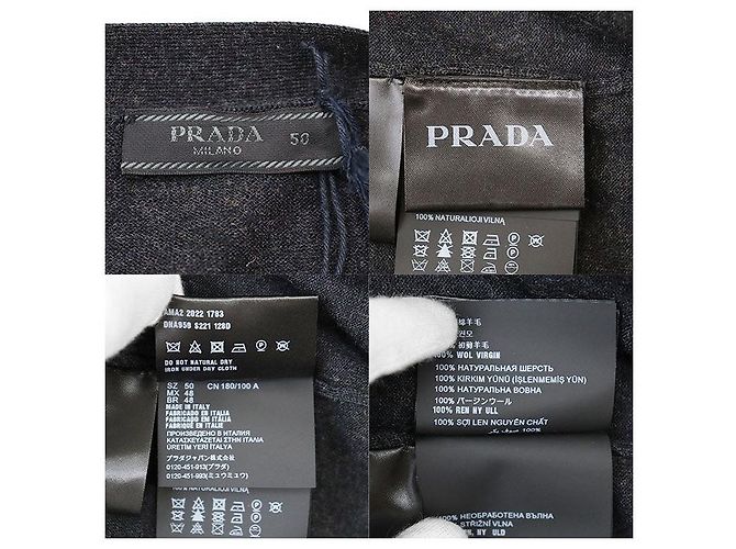 Cárdigan de lana virgen Prada Castaño - vista 9