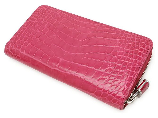 Zippy Cartera larga de cocodrilo Louis Vuitton Rosa Fucsia - vista 2