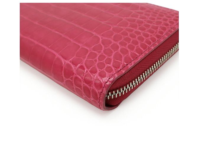 Zippy Cartera larga de cocodrilo Louis Vuitton Rosa Fucsia - vista 3