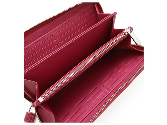 Zippy Cartera larga de cocodrilo Louis Vuitton Rosa Fucsia - vista 5
