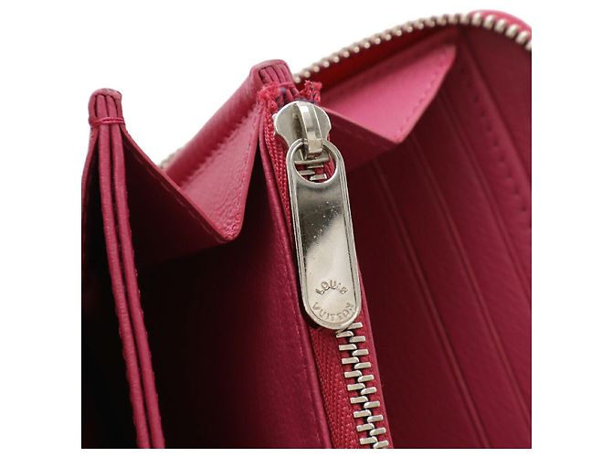 Zippy Cartera larga de cocodrilo Louis Vuitton Rosa Fucsia - vista 8
