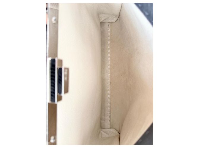 Fendi Peekaboo Regular Cuoio Roma Selleria Borsa Grigio antracite - vista 13