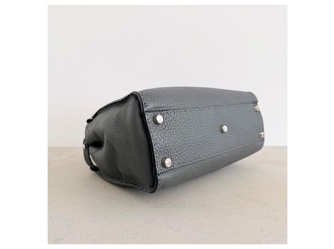Fendi Peekaboo Regular Cuoio Roma Selleria Borsa Grigio antracite - vista 6