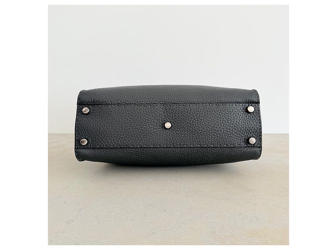 Fendi Peekaboo Regular Cuoio Roma Selleria Borsa Grigio antracite - vista 8