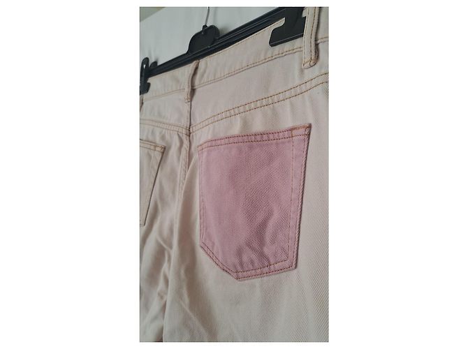 Jeans Ganni Lovy Color Block Rosa Fuschia - vista 10