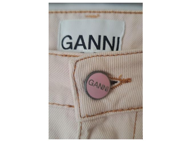 Jeans Ganni Lovy Color Block Rosa Fuschia - vista 3