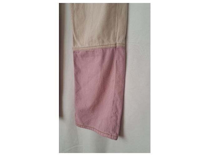 Jeans Ganni Lovy Color Block Rosa Fuschia - vista 8