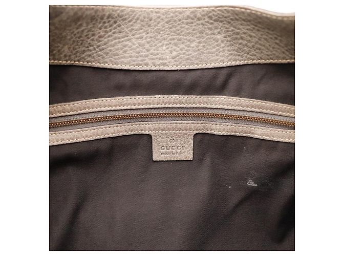 Gucci borsa a mano GG monogram monogrammata e pelle Marrone - vista 8