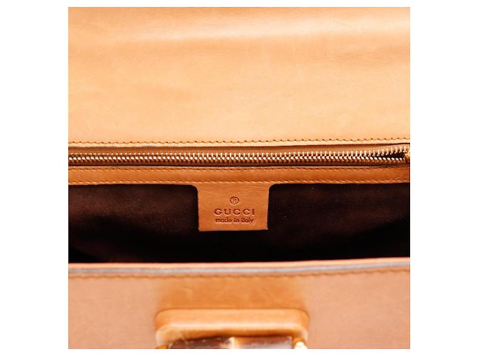 Gucci Borsa Bamboo in pelle Marrone - vista 7