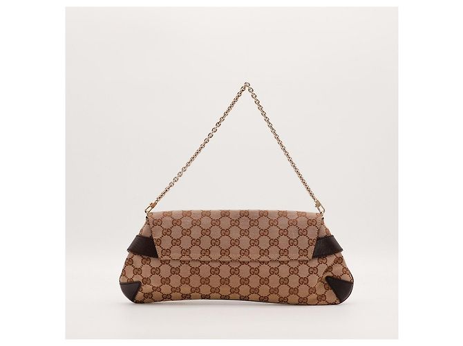 Gucci Borsa a tracolla Horsebit in tela monogramma Marrone - vista 3