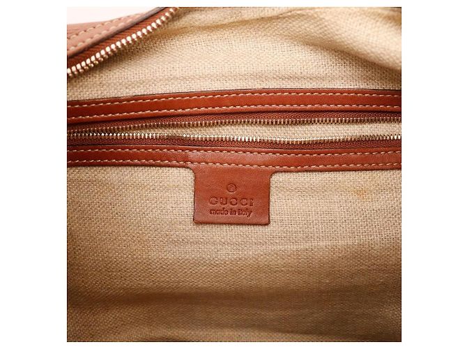 Gucci Borsa Hobo Bamboo e Morsetto in Pelle Marrone - vista 7