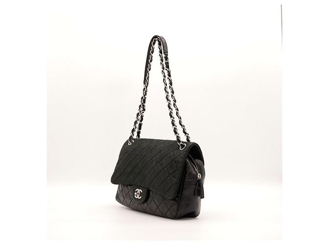 Borsa Chanel Classic Flap in pelle nera Nero - vista 2