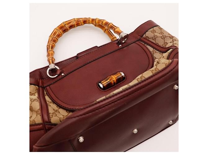 Gucci Bamboo Shopper Borsa Marrone - vista 6