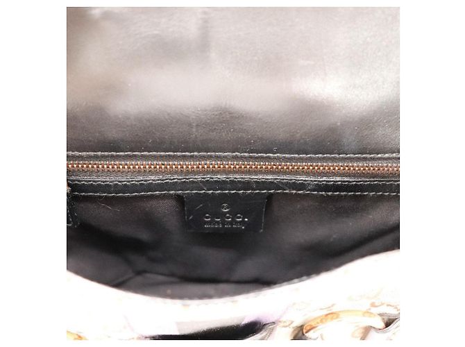 Gucci Borsa Hobo Abbey in tela monogram Marrone Nero Porpora - vista 7