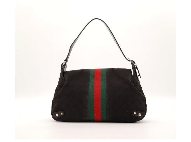 Gucci Borsa Hobo in Tela Monogram Horsebit Marrone Monogramma - vista 3