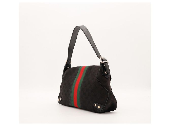Gucci Borsa Hobo in Tela Monogram Horsebit Marrone Monogramma - vista 4