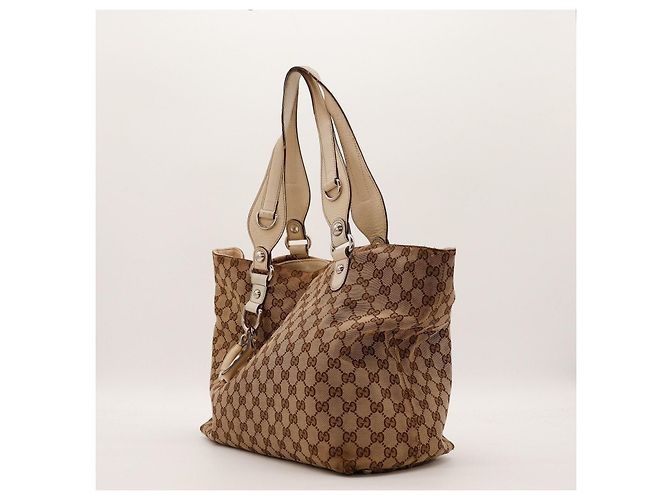 Gucci Borsa Tote in Tela Monogramma GG Marrone Beige - vista 2