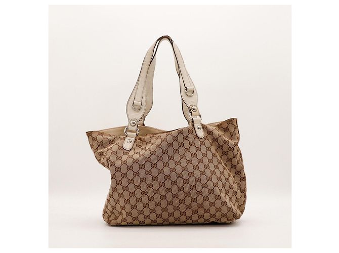 Gucci Borsa Tote in Tela Monogramma GG Marrone Beige - vista 3