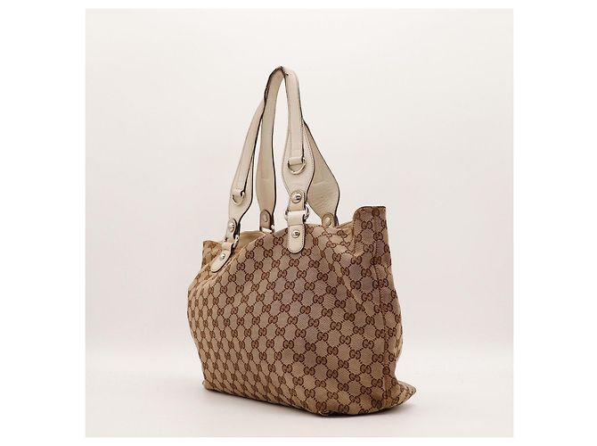 Gucci Borsa Tote in Tela Monogramma GG Marrone Beige - vista 4