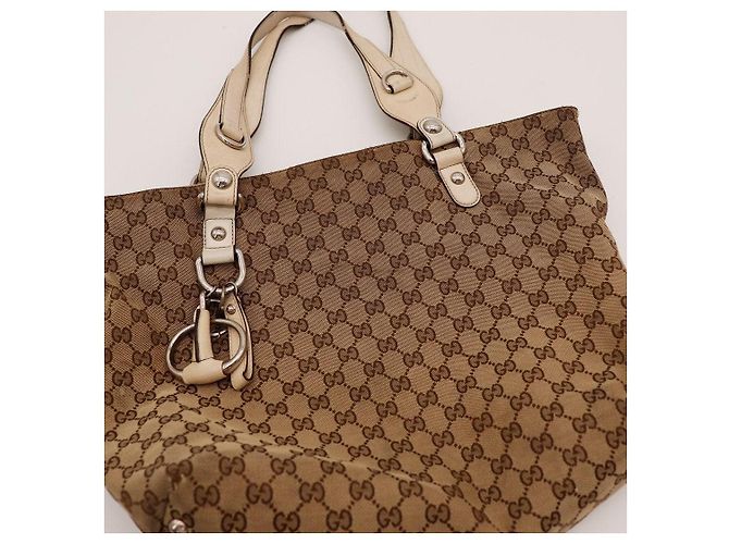 Gucci Borsa Tote in Tela Monogramma GG Marrone Beige - vista 6