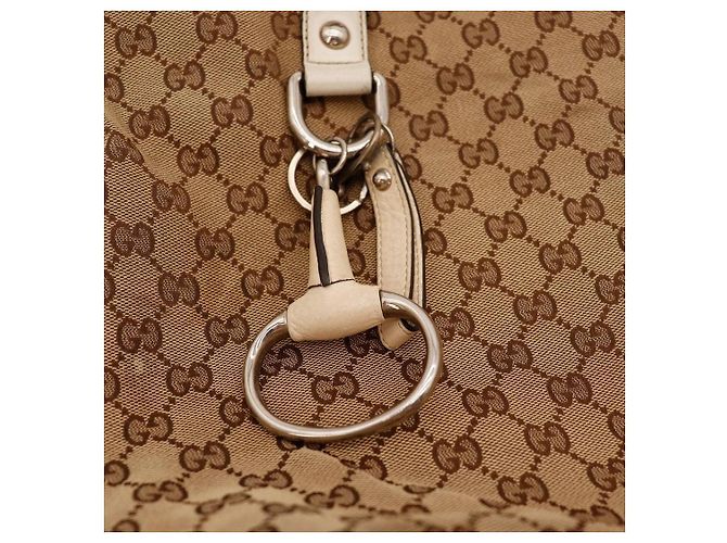 Gucci Borsa Tote in Tela Monogramma GG Marrone Beige - vista 7