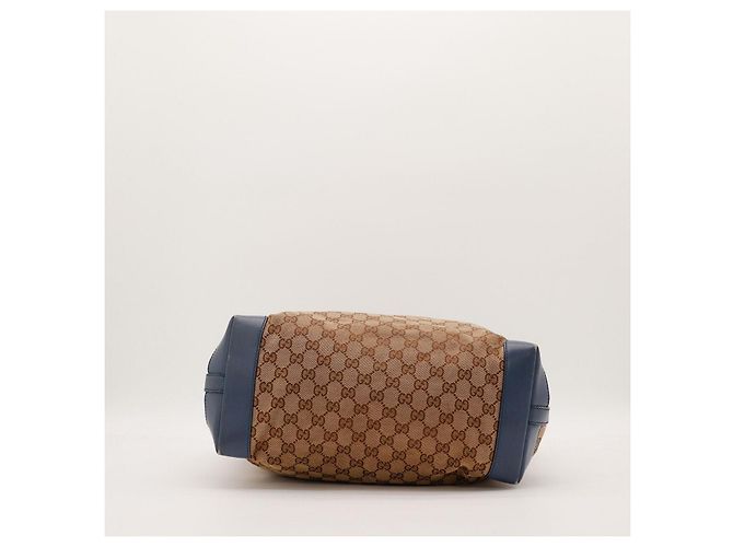 Gucci Borsa Tote in Tela Monogramma GG Marrone Blu - vista 5
