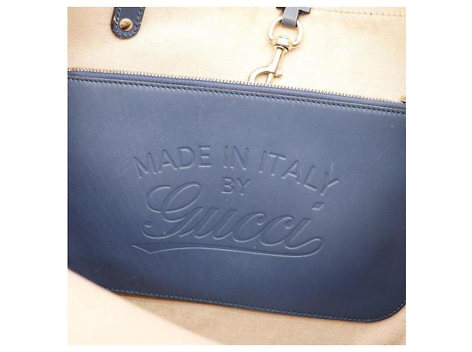 Gucci Borsa Tote in Tela Monogramma GG Marrone Blu - vista 7