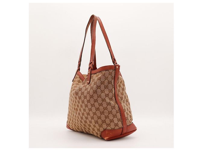 Borsa Tote Gucci in Tela GG Supreme Marrone - vista 4